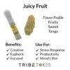 Enjoy the sweet, tropical flavor and soothing effects of Juicy Fruit Hybrid CBD Vape Carts, enhanced with CBG for clarity.
