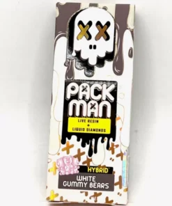 Discover Packman 2g carts White Gummy Bears Disposable (Hybrid) Gen 3. Enjoy premium flavor with liquid diamonds + live resin. Buy authentic Packman now