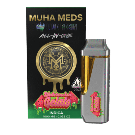 Buy Muha Meds Live Resin All In One Watermelon Gelato in stock now for sale, Muha Meds All In One Pineapple Express Sativa in stock near you.